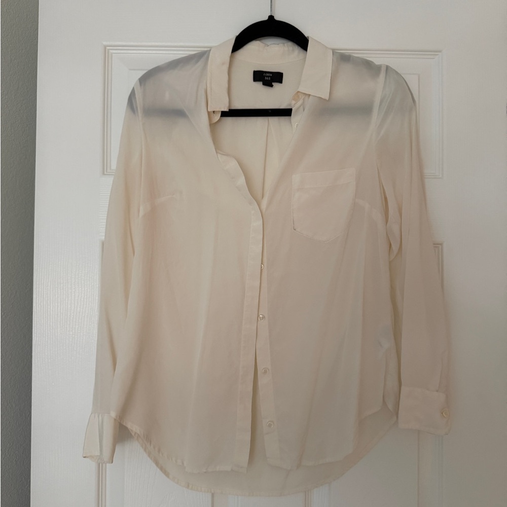 J. Crew Cream Button Down Shirt
